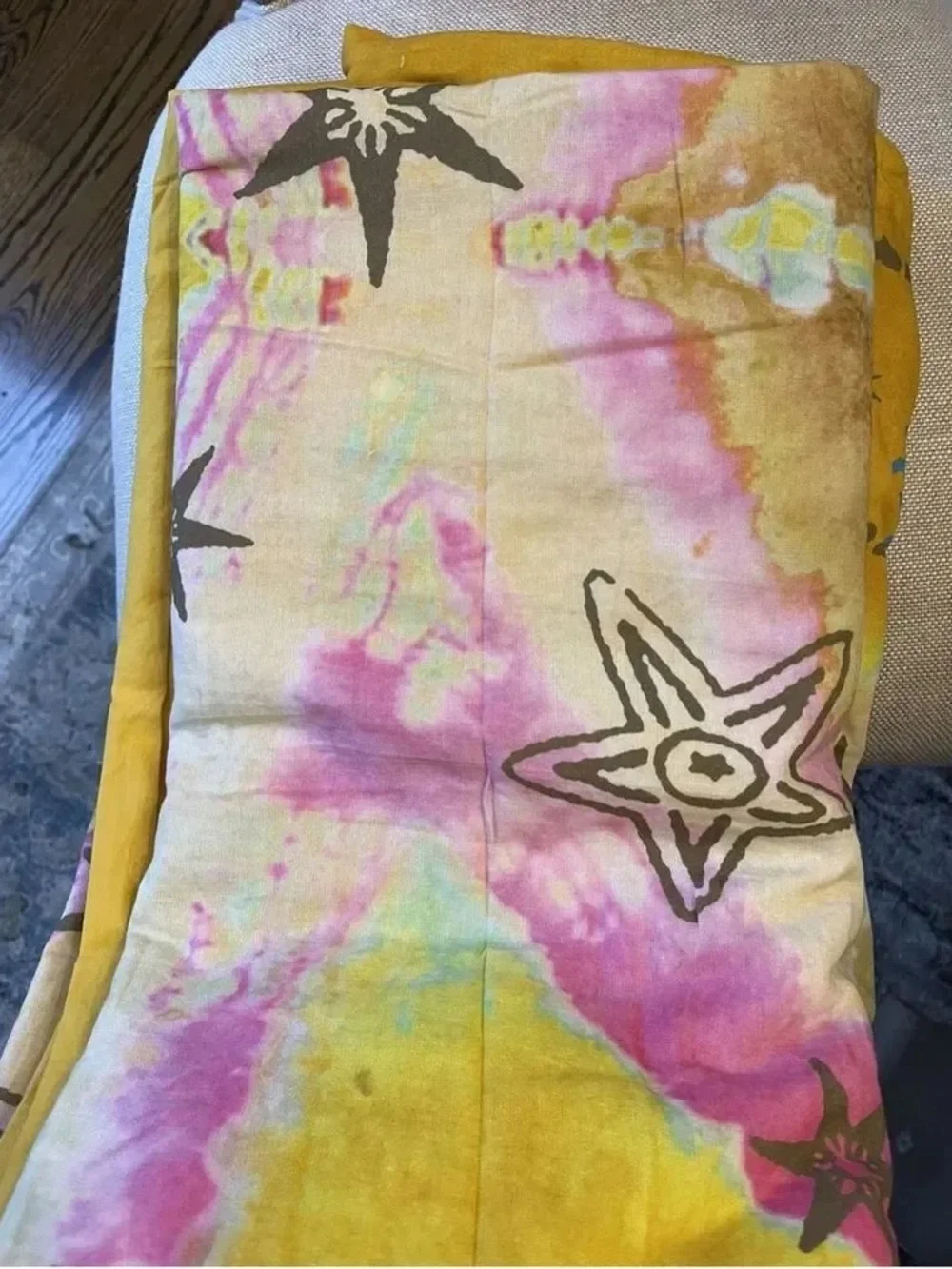 Boho Star & Sunburst Orange Cotton Duvet Cover Set